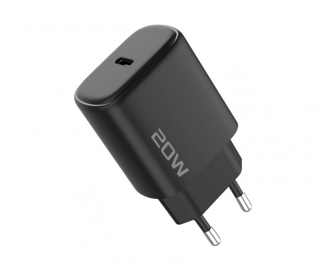 МЗП Proove Silicone Power 2 20W (Type-C) + Cable Type-C to Lightning (1m) (black)